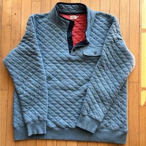 Men's Quilted Blue Sweatshirt